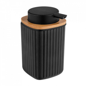 Dispenser sapun lichid negru/maro din plastic 250 ml Rotello Wenko