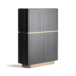 Dulap auriu/negru 154 cm Prayon Vical Home