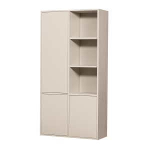 Dulap din lemn gri 200 cm Merel Woood