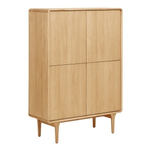 Dulap din lemn maro deschis 140 cm Darwin House Nordic
