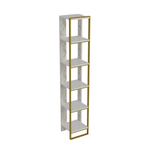 Etajera alba/aurie din metal 179 cm Polka The Home Collection