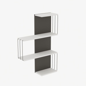Etajera de perete gri/alba 96 cm Cambel The Home Collection