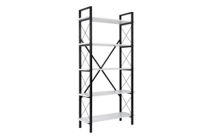 Etajera neagra/alba din metal 180 cm Elysian Nordure