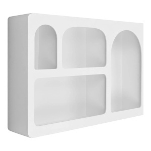 Etajera pentru perete alba 40 cm Bryne House Nordic