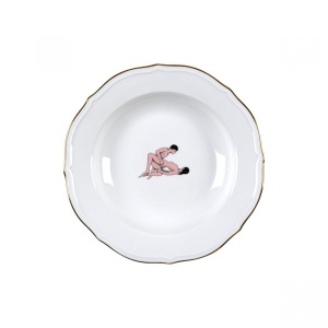 Farfurie adanca alba din ceramica 23 cm Seikantai Plow Seletti