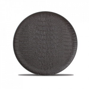 Farfurie intinsa neagra din portelan 21 cm Croco Fine2Dine