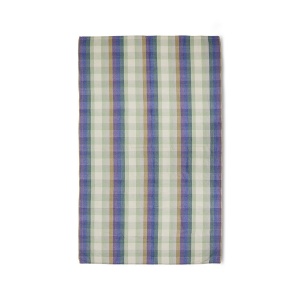 Fata de masa albastra/verde din fibre naturale 140x220 cm Vida HK Living