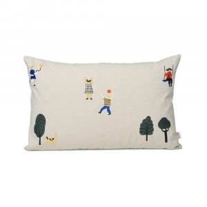 Fata de perna alba din bumbac 40x60 cm Park Ferm Living