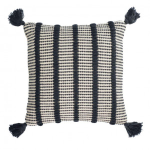 Fata de perna alba/neagra din bumbac 45x45 cm Maine Kave Home