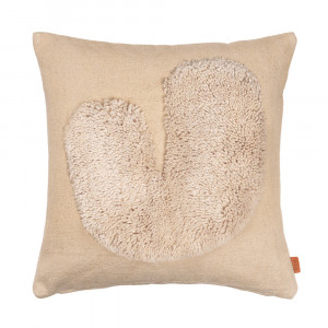 Fata de perna crem/alb antic din fibre naturale 50x50 cm Lay Ferm Living