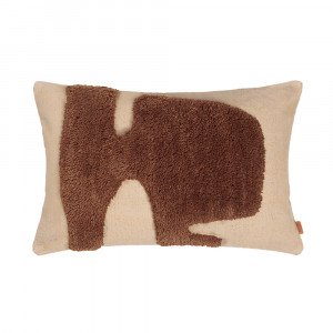 Fata de perna crem/maro din fibre naturale 40x60 cm Lay Ferm Living