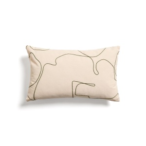 Fata de perna ecru din bumbac 30x50 cm Dibel Model Kave Home