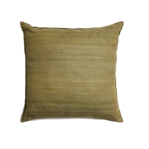 Fata de perna verde din fibre naturale 45x45 cm Brellet Kave Home