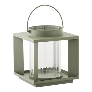 Felinar verde/transparent din sticla 21 cm Lohals House Nordic