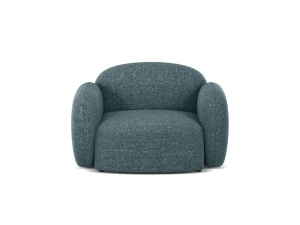 Fotoliu albastru deschis din textil Blair Eden Micadoni