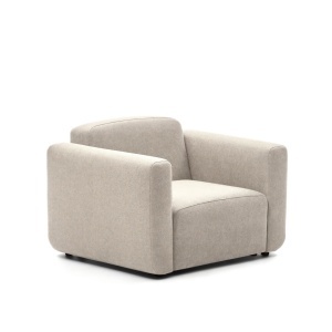 Fotoliu bej din textil Neom Kave Home