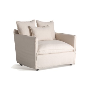 Fotoliu bej din textil Pugnac Vical Home