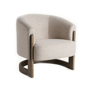 Fotoliu bej/grej din textil Leutasch Vical Home