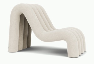 Fotoliu crem din textil Alp Soil natural - 01 FEST