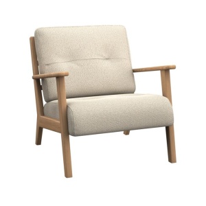 Fotoliu crem din textil Arona Flexlux