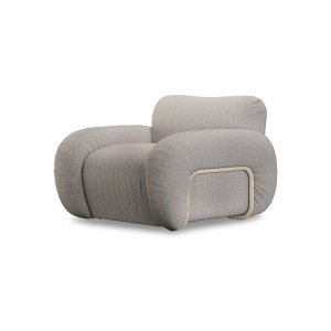 Fotoliu gri deschis/bej nisipiu din textil Arc Sneak HKliving
