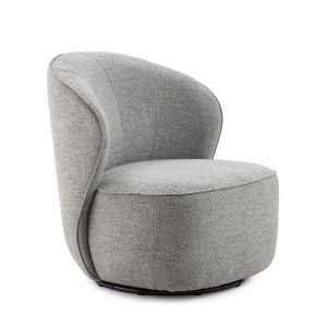 Fotoliu gri din textil Edna The Home Collection