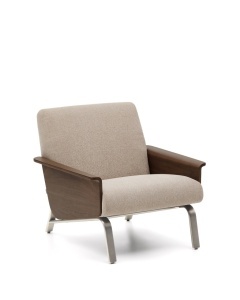 Fotoliu maro din textil Amsen Kave Home
