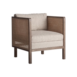 Fotoliu maro/grej din textil Kaleb Vical Home