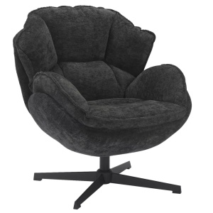 Fotoliu negru din textil Betty The Home Collection