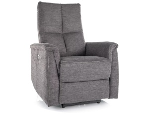 Fotoliu recliner gri inchis din textil Neptun The Home Collection