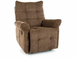 Fotoliu recliner maro cappuccino din textil Atos The Home Collection