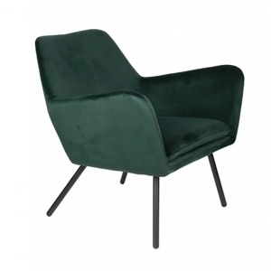 Fotoliu verde din catifea Bon Quiet Object