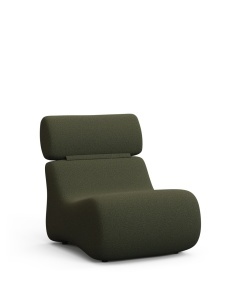 Fotoliu verde din textil Club Boucle Kave Home