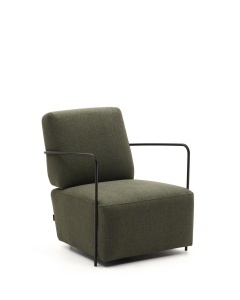 Fotoliu verde din textil Gamer Kave Home