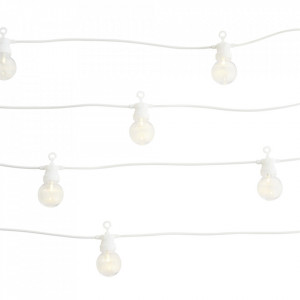 Ghirlanda luminoasa exterior LED alba/transparenta din plastic Yonis Madam Stoltz