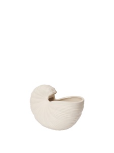 Ghiveci alb antic din ceramica 12x23 cm Shell Ferm Living