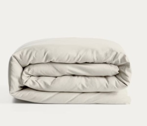 Husa pilota alba din bumbac 150x220 cm Sirale Kave Home