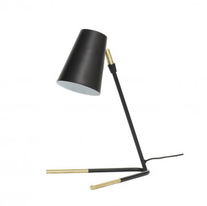 Lampa birou neagra/aurie din metal 46 cm Horace Hubsch