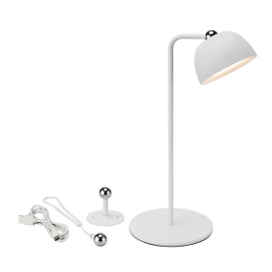 Lampa birou portabila alba din metal 31 cm Diverse Markslojd