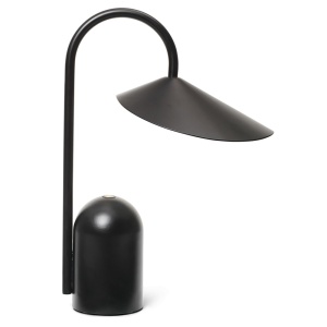 Lampa portabila de birou neagra din metal 30 cm Arum Ferm Living