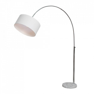 Lampadar ajustabil alb din metal si in 170-200 cm Big Bow Invicta Interior