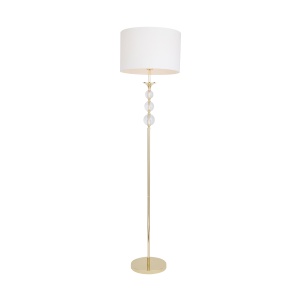 Lampadar alb/auriu din metal 160 cm Rea Zuma Line