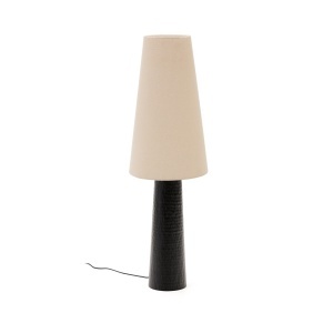 Lampadar alb/negru din metal 129 cm Senni Kave Home