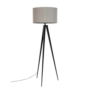 Lampadar gri/negru din metal 157 cm Tripod Zuiver