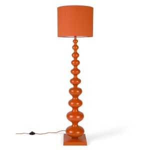 Lampadar portocaliu din metal 150 cm Orange is King Bold Monkey