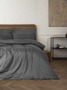 Lenjerie pat gri antracit din fibre Craft Double The Home Collection