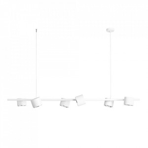Lustra alba din metal cu 6 becuri Bot Quiet Object
