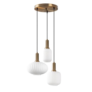 Lustra aurie din metal cu 3 becuri Asker The Home Collection