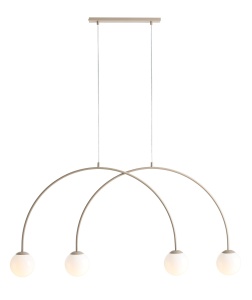 Lustra bej din metal cu 4 becuri Una S Quiet Object