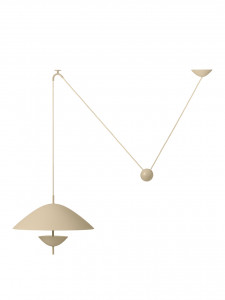 Lustra crem din metal cu 3 becuri Lod Ferm Living